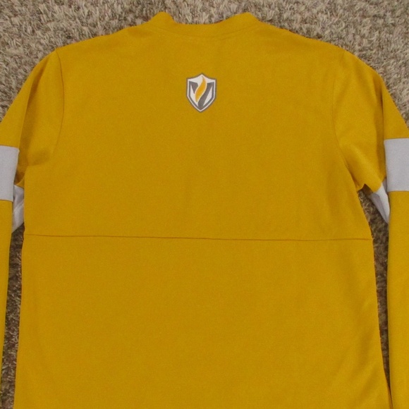 Valparaiso University Sweatshirt Men's Medium Yellow White 1/2 Zip Embroidered - Picture 4 of 10